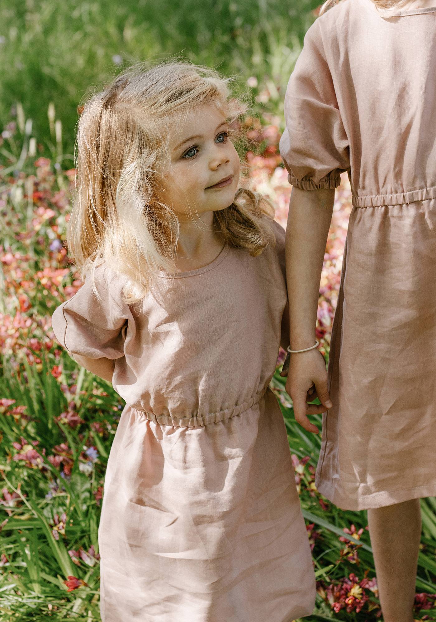 Kids linen hot sale dress